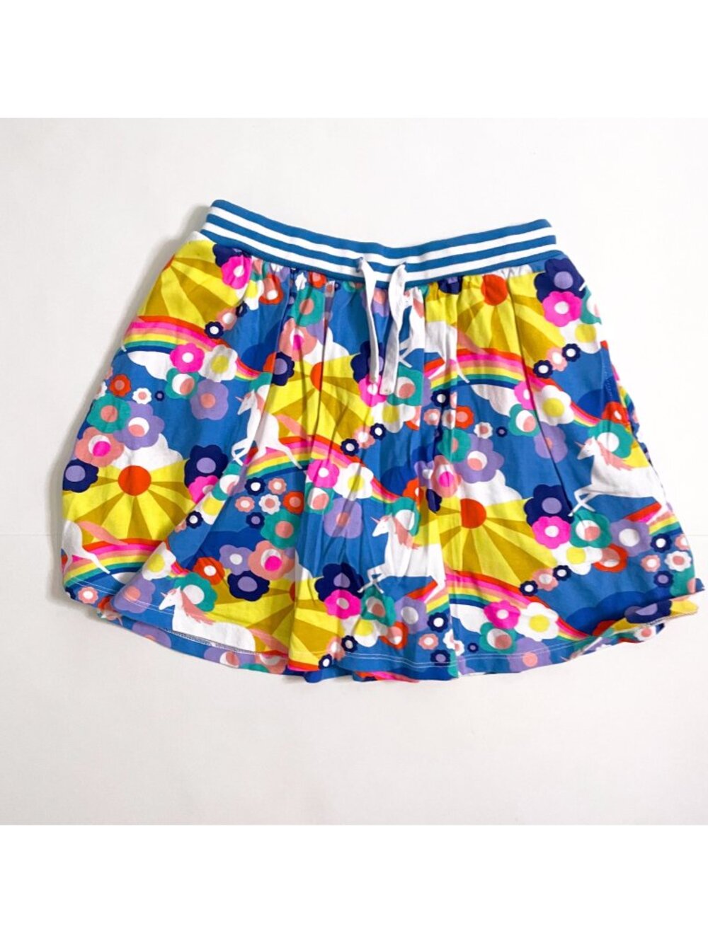 Mini Boden Girls Retro Flower Unicorn Skort, Size 11/12